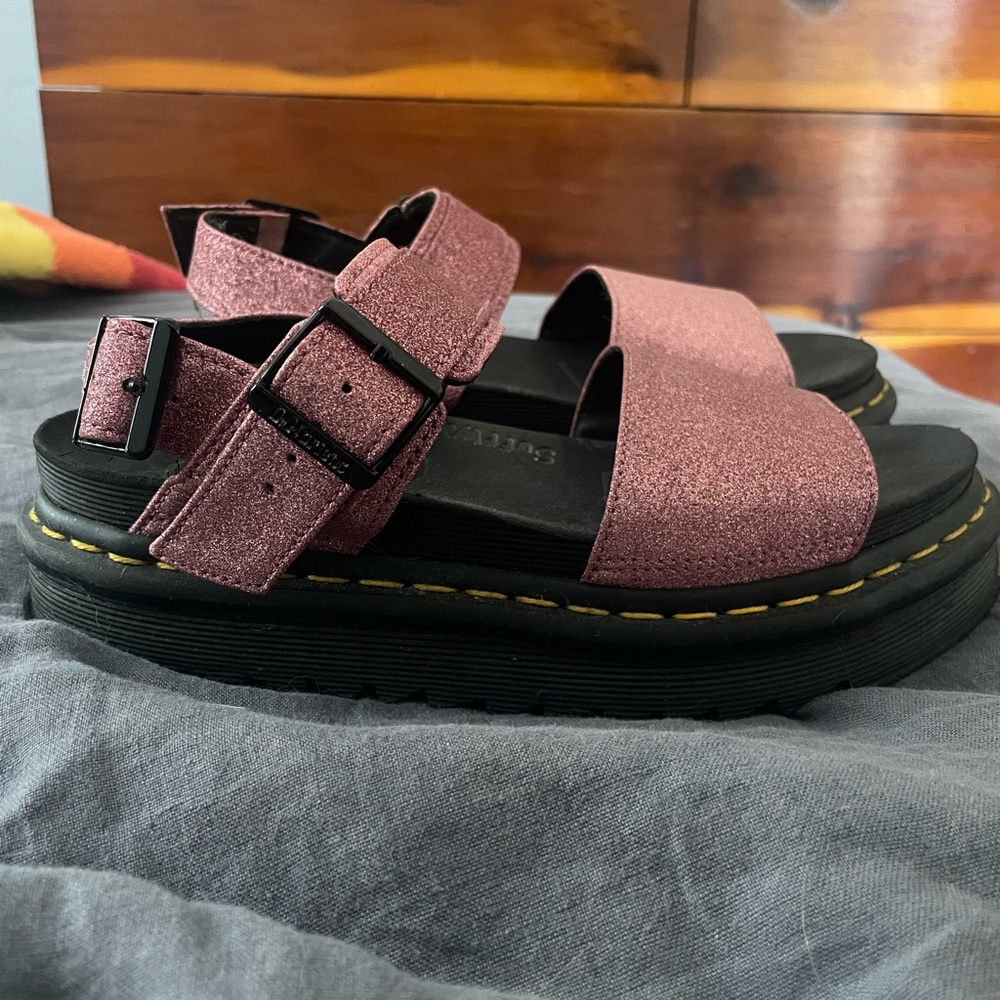 Dr. Martens Glittery Pink Sandals